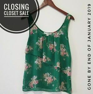 ☆LAST DAY!☆ Green Floral Top